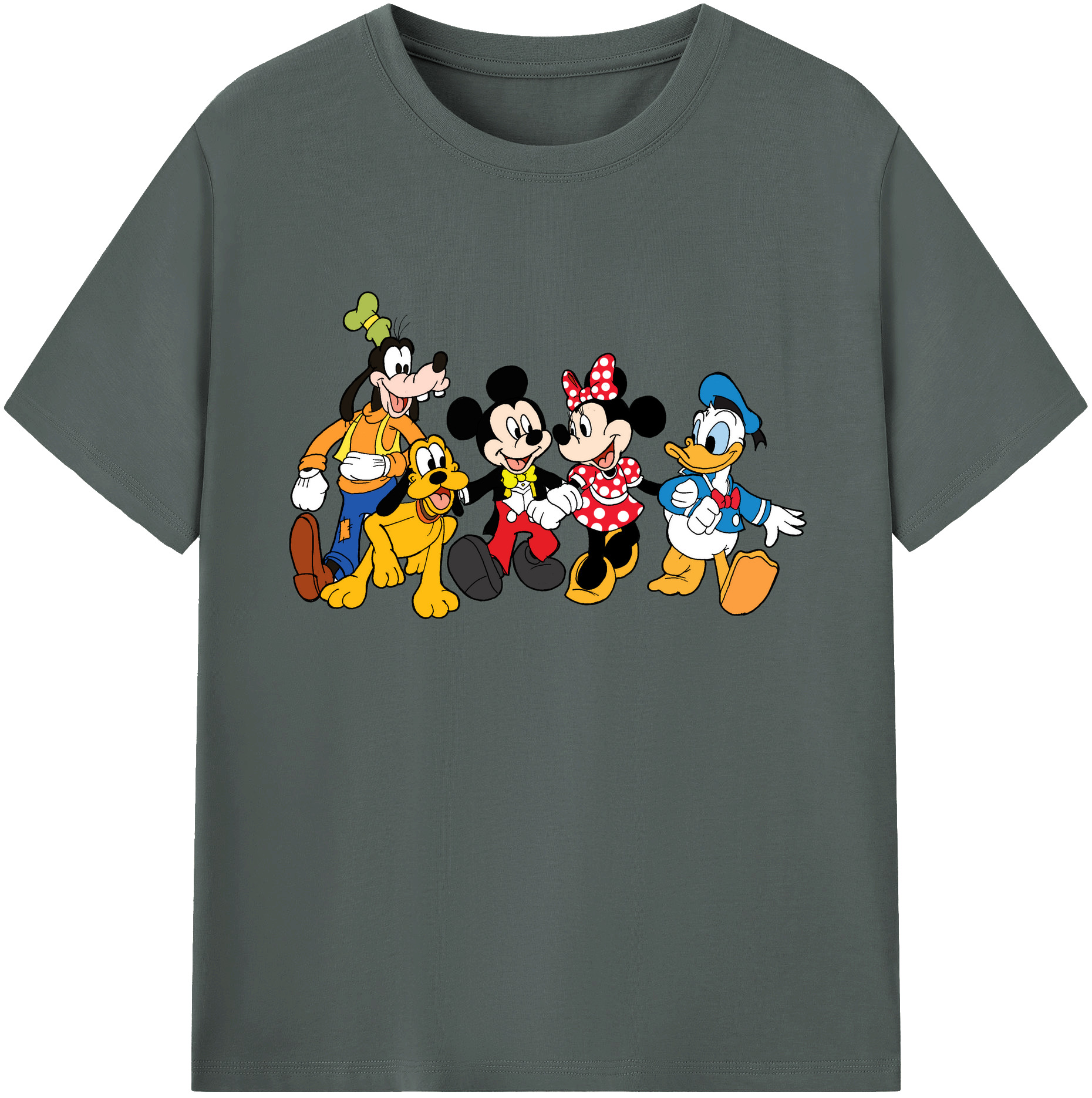 ミッキーマウス Mickey Mouse 綿100％ メンズ半袖Tシャツ｜肌触りやわらか＆通気性